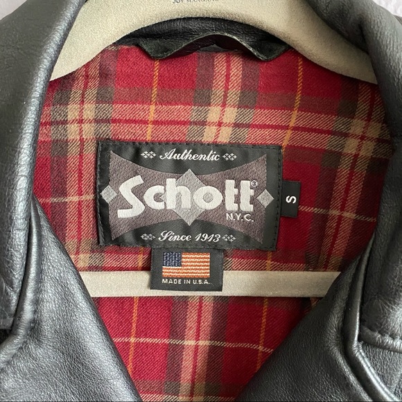 Men’s Vintage Schott Leather Jacket - MADE IN USA! - Picture 2 of 10